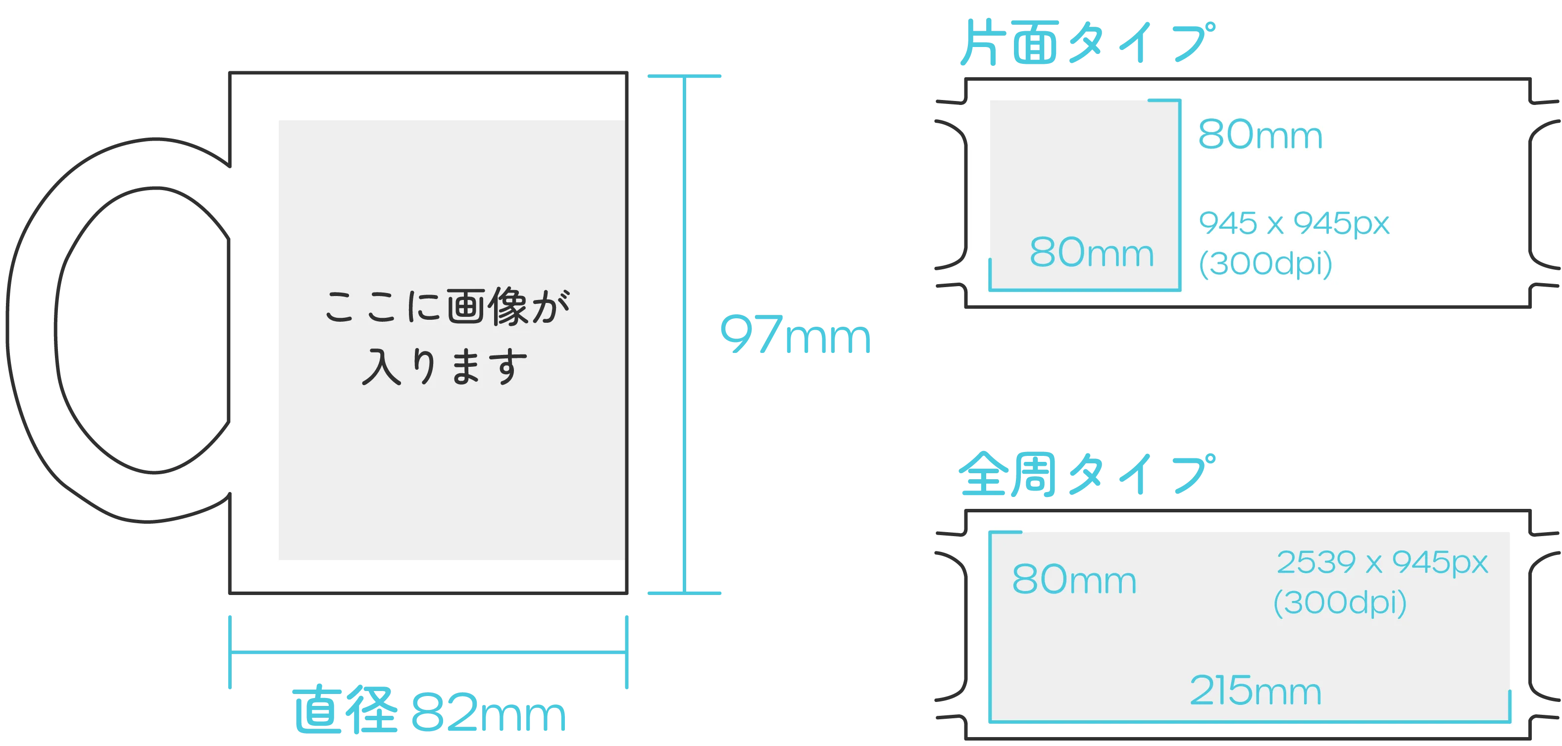 マグカップ・サイズ表